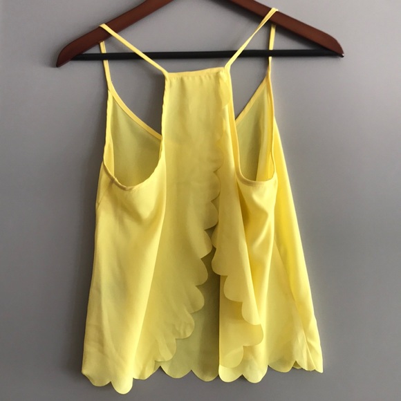 PacSun Yellow Tank w/ Scallop Edge - Picture 2 of 3